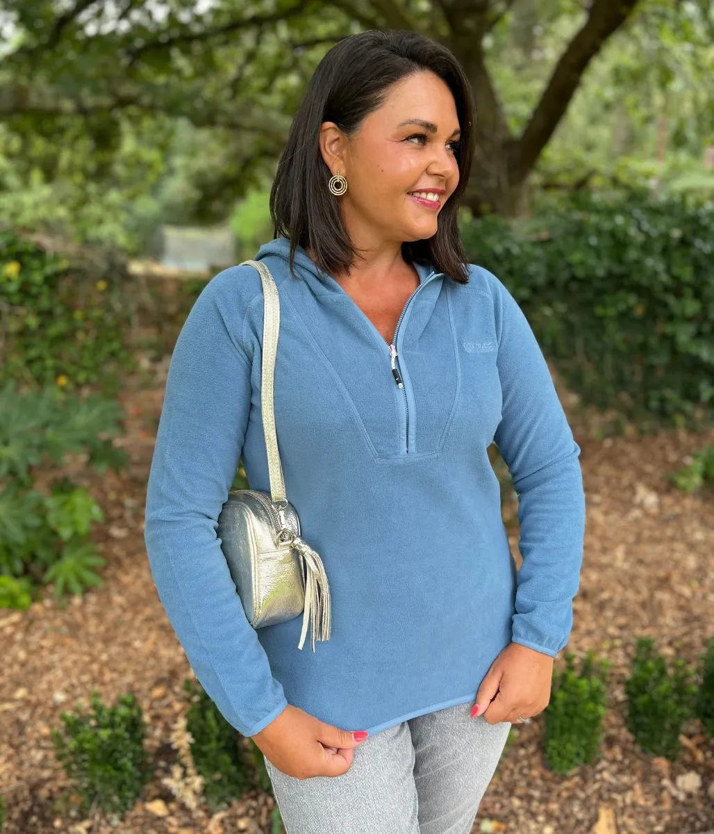 Feather Glow Flash Core Blue Warriewood Hooded 1/4 Zip Fleece