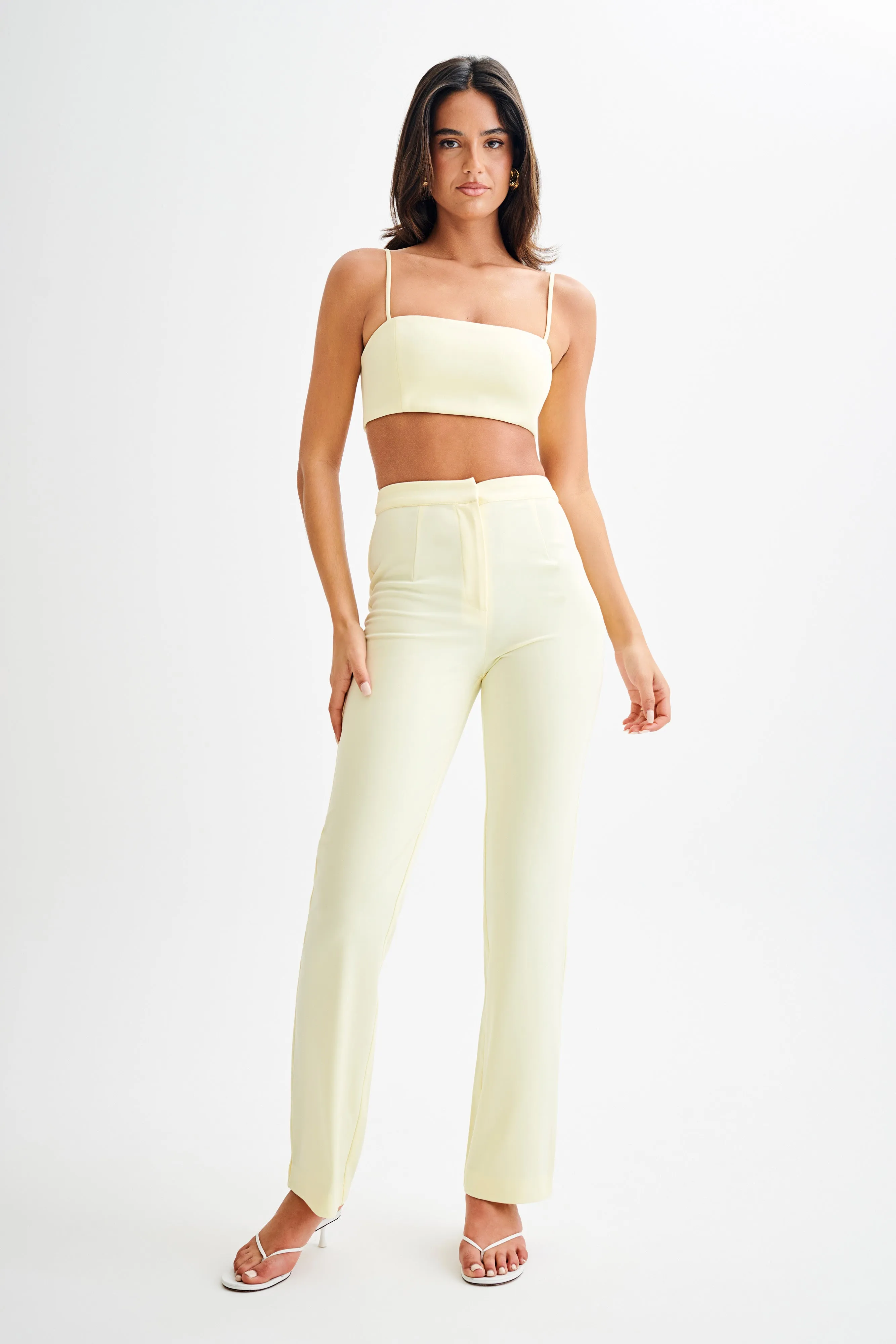 Perry Suiting Crop Top - Pastel Lemon Everyday Jacket