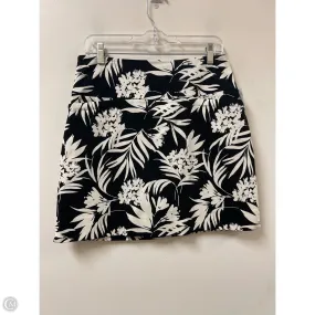 Fitted Cut Skort By Sc & Co In Black & White, Size: 8