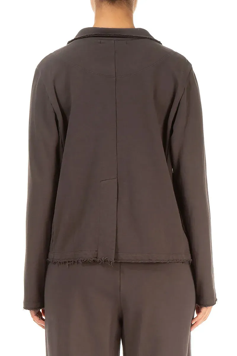 Insulated Design Collar Forest Brown Cotton Jacket