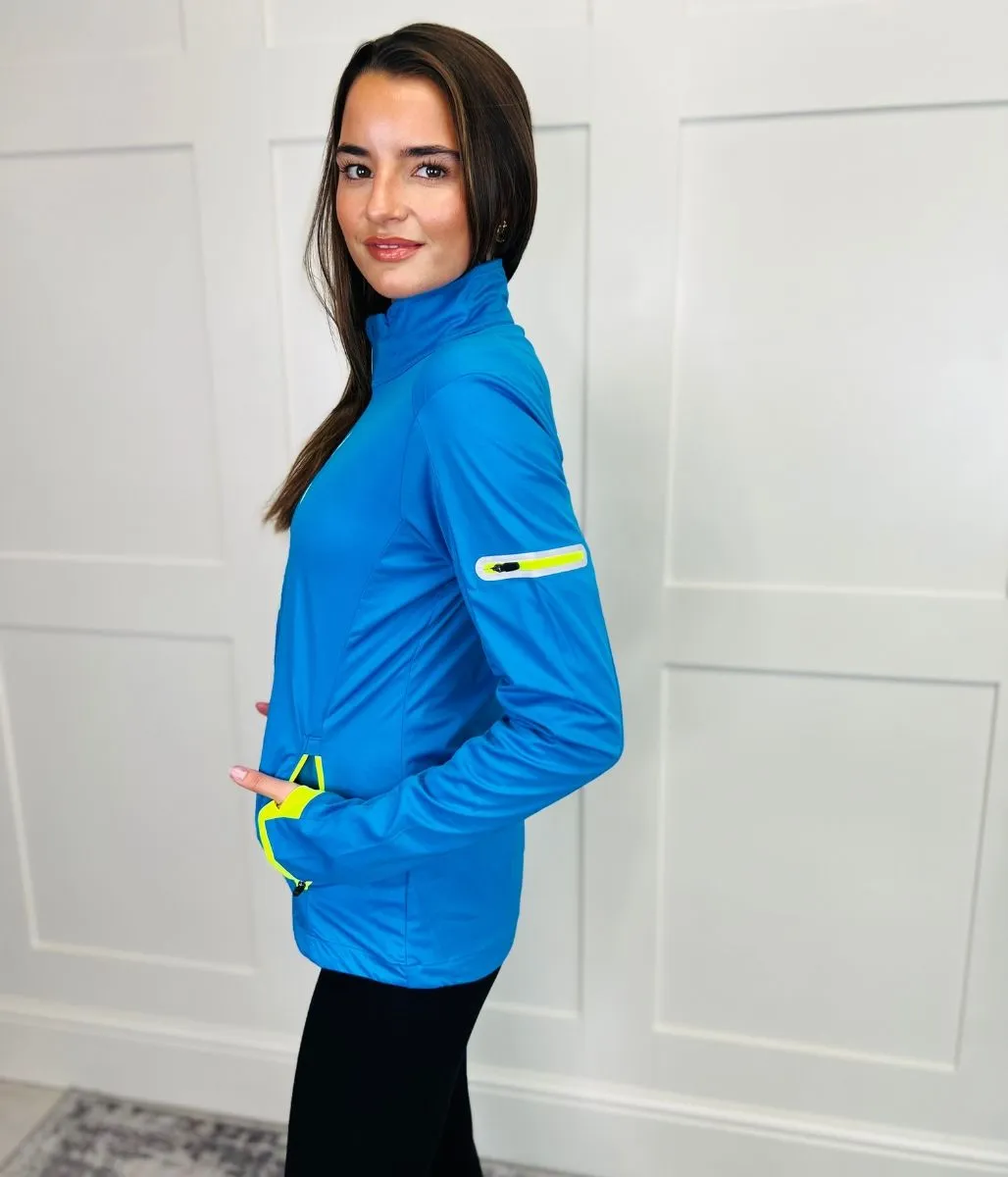 WaterRepellentSurface Blue & Yellow Lightweight Softshell Jacket