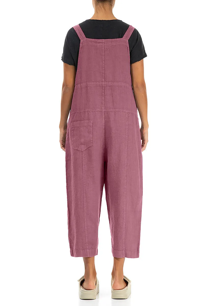 AntibacterialCoating Strappy Mauve Taupe Linen Jumpsuit