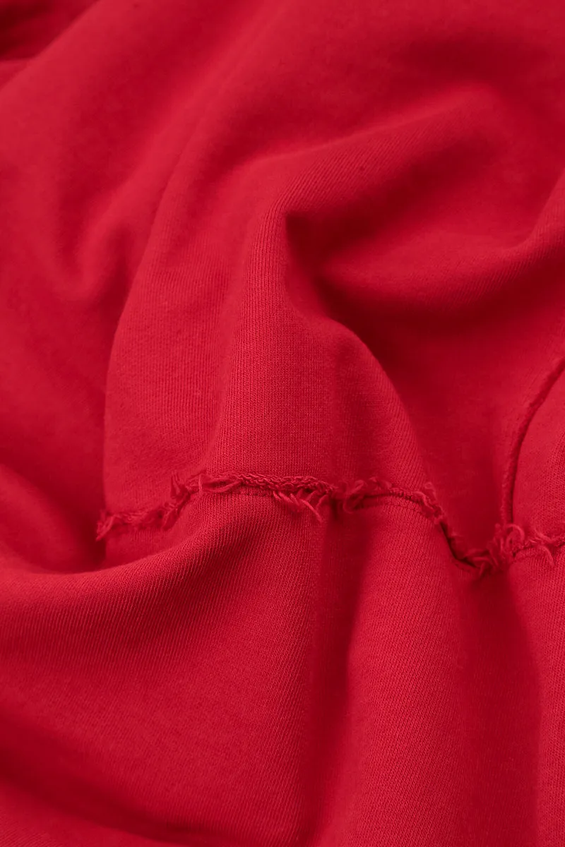 Collar Cherry Red Cotton Jacket Casual Work Look