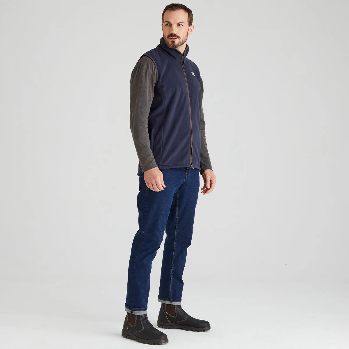 Men's Kodiak Gilet Navy Casual Long Sleeve