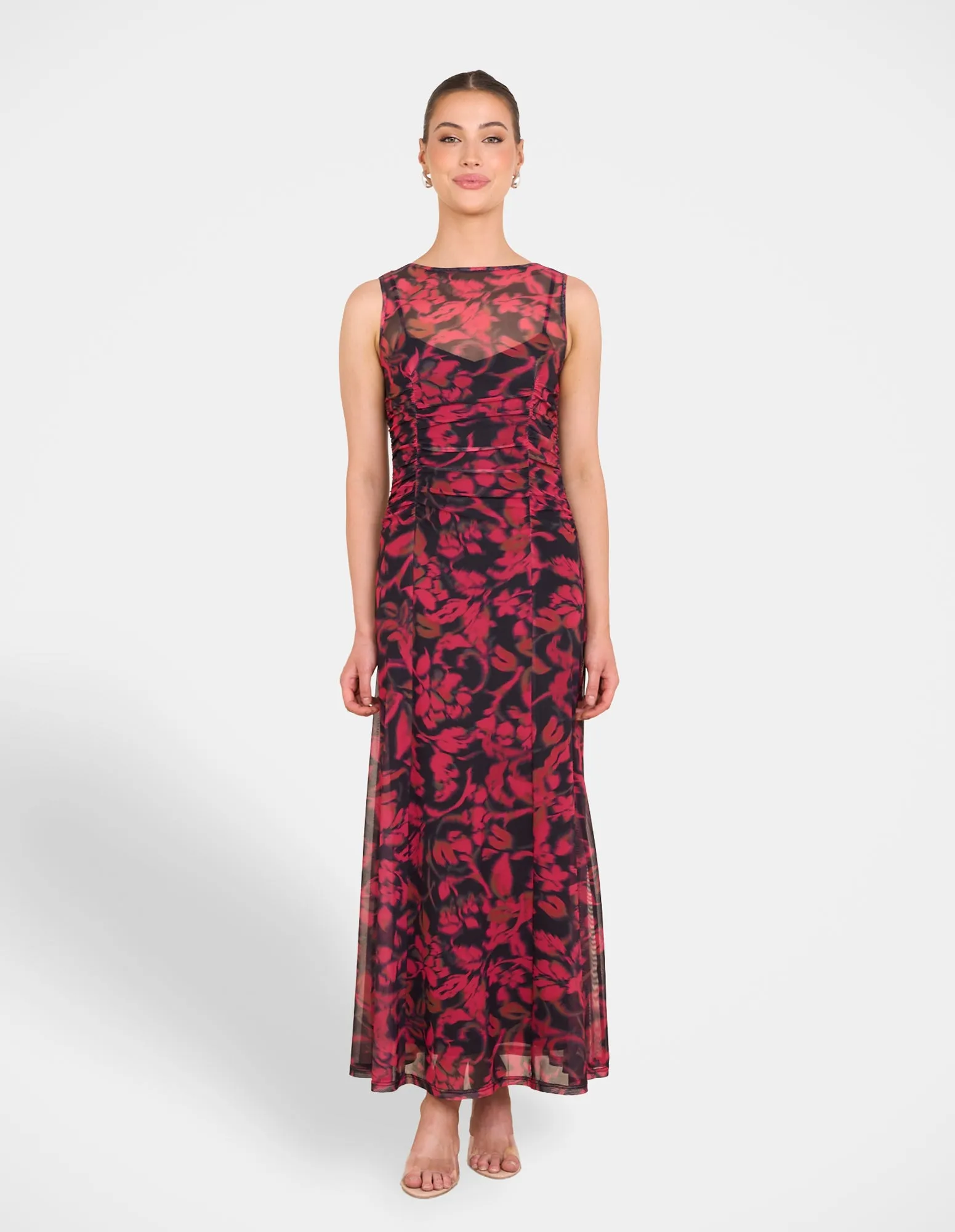 Soft Harmony Qadisha Sheer Mesh Maxi Dress