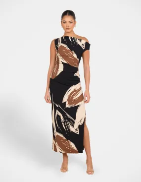 Quai One Shoulder Midi Dress Soft Motion