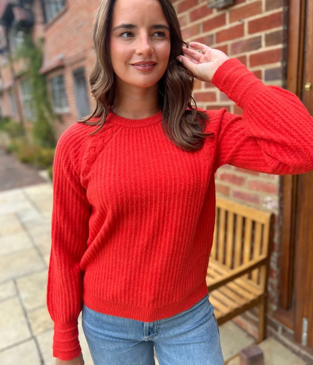 Coral Crew Neck Classic Jumper Cozy Design Fit Reversible design