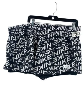 Yoga wear Athletic Shorts By Nike In Black & White, Size: 2x