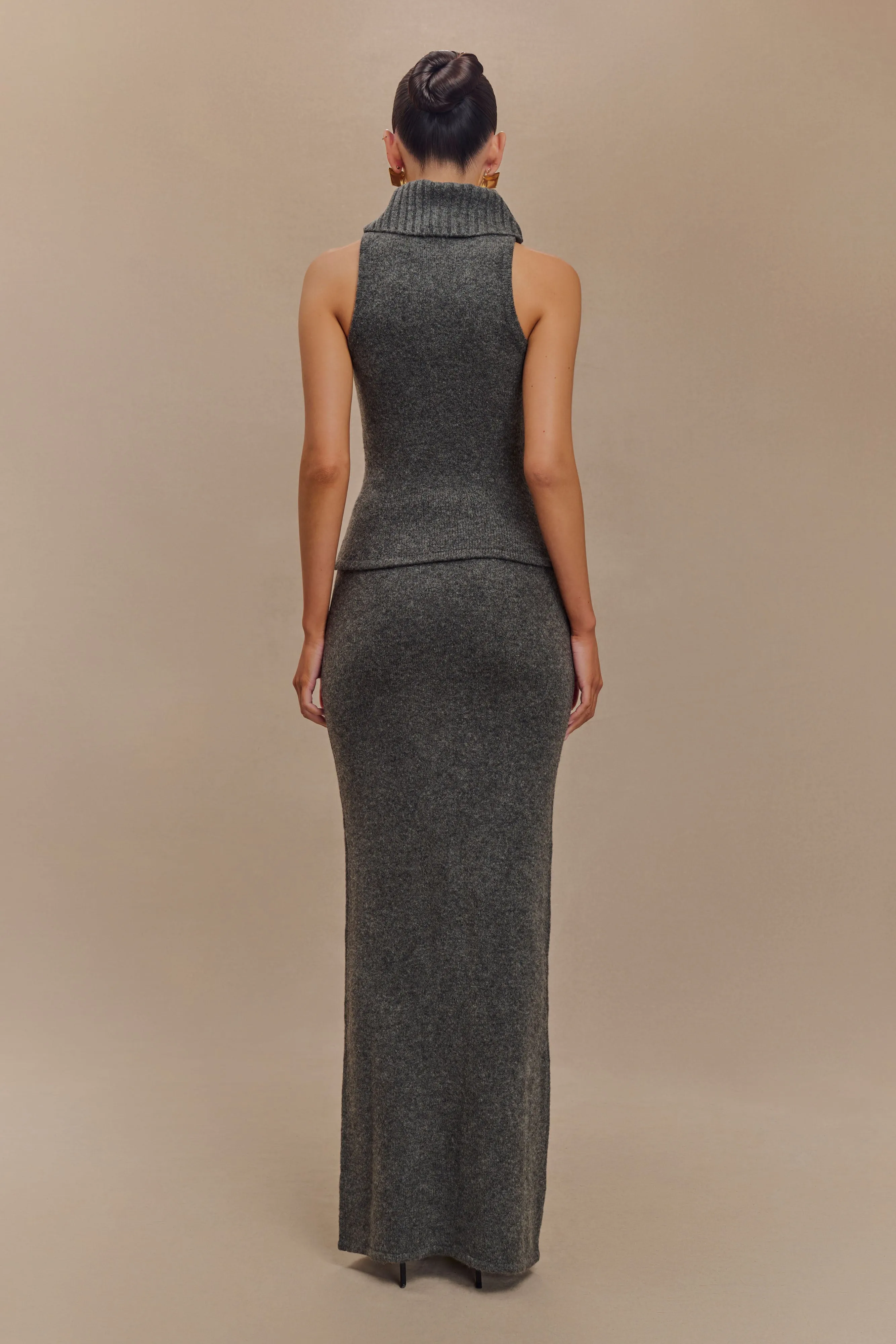 Comfort Layer Wear FlexibleMobility Elise Knit Maxi Skirt - Charcoal Marle