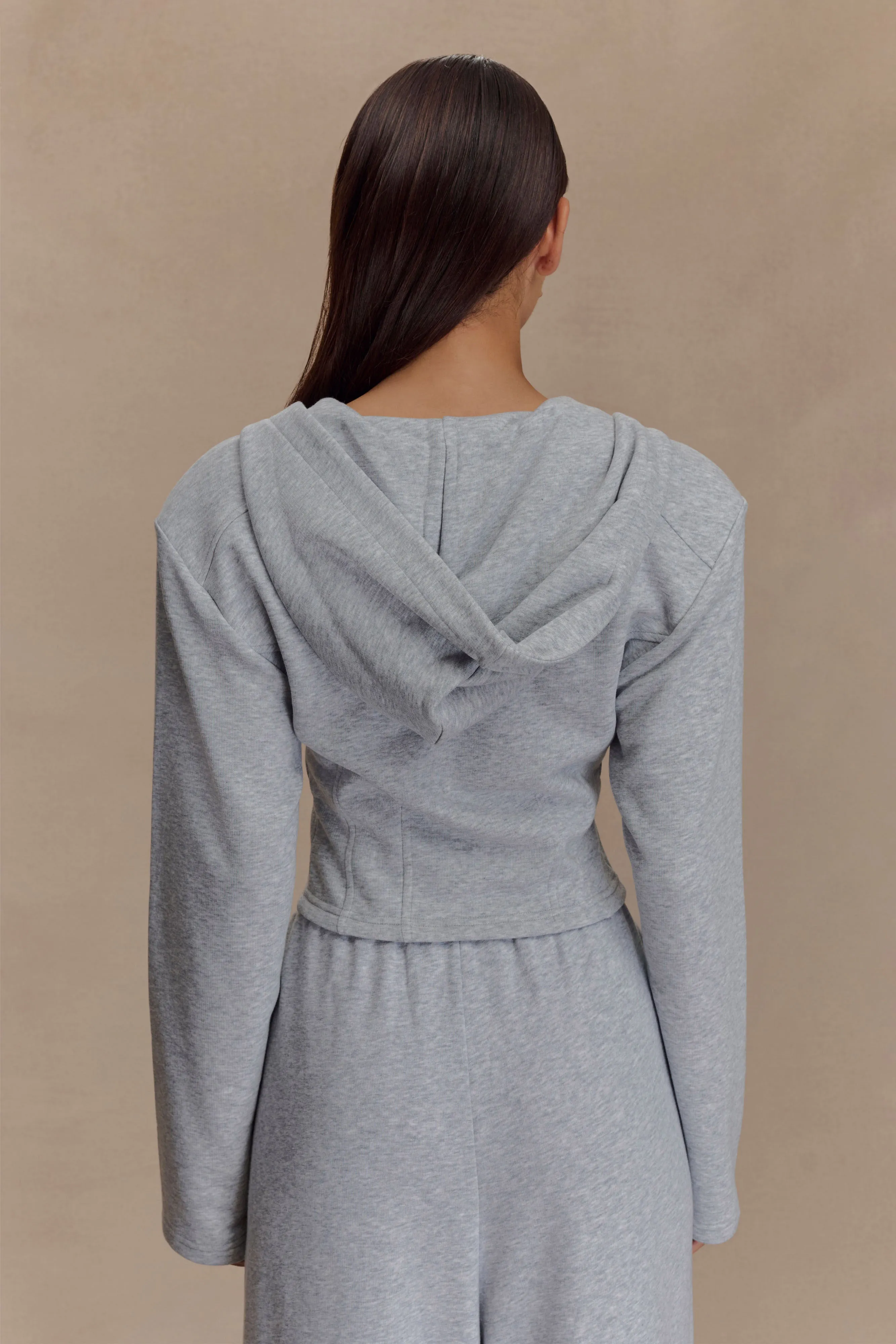 Quinn Zip Up Hoodie - Light Grey Marle PerimeterStructuralBoning