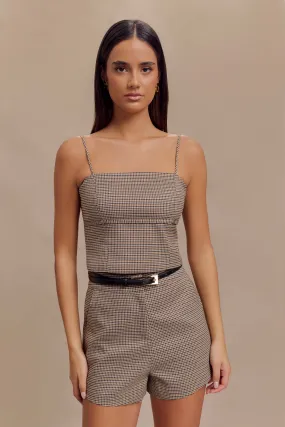 Flex Movement Radley Tailored Short - Tan Check