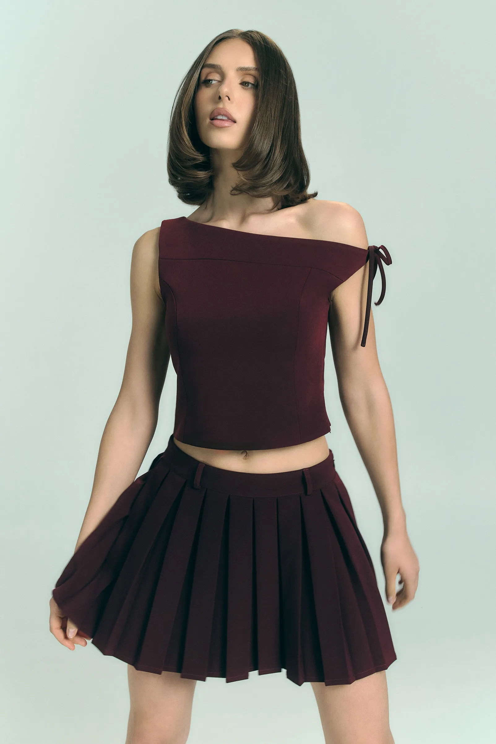 ZonalVentilation summer top Ramsey Suiting Off Shoulder Top - Plum