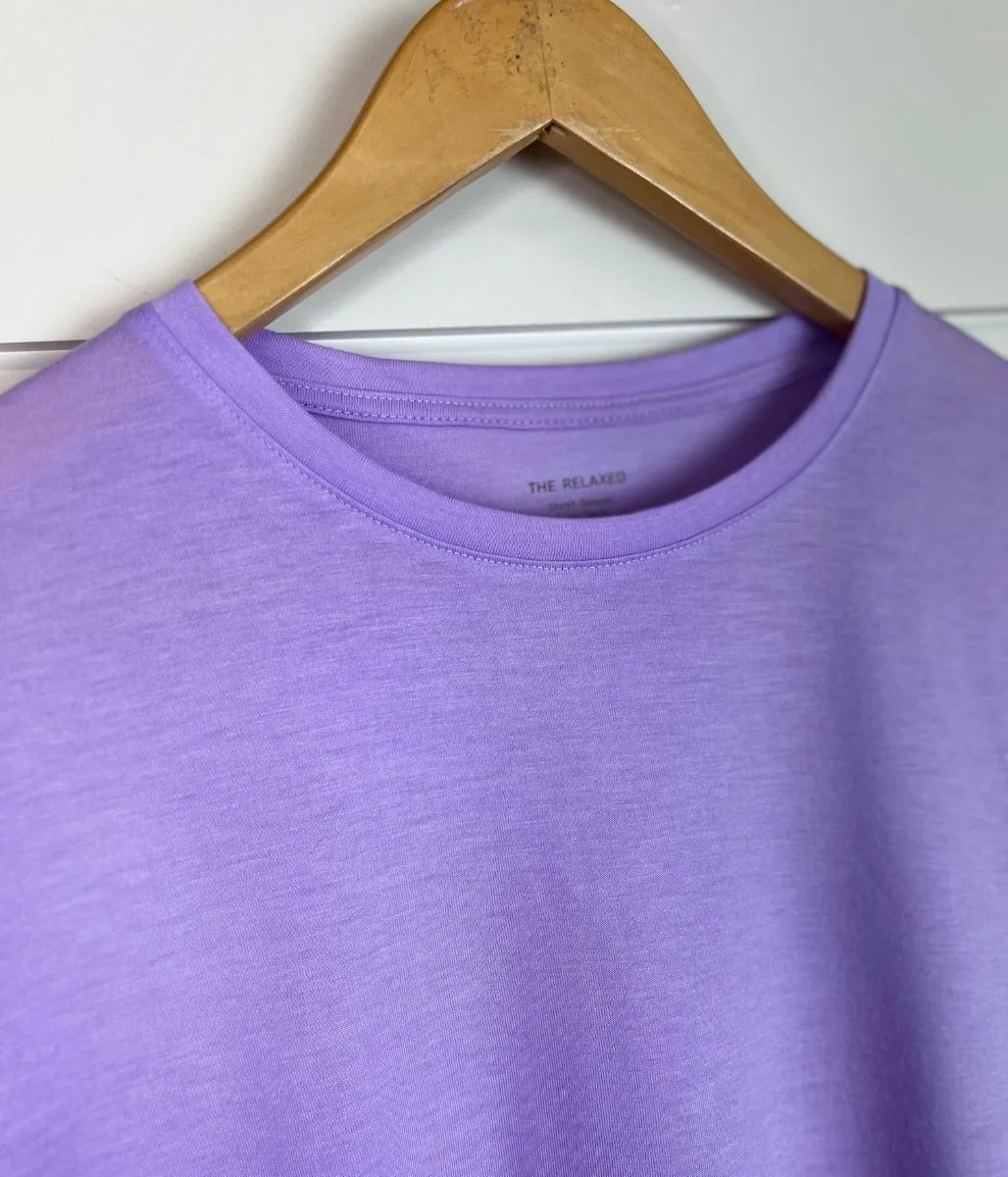 SoftTouch Texture Mauve Relaxed Short Sleeve Tee