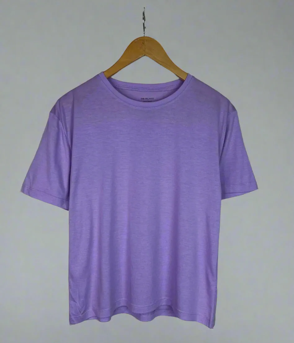 BiasCut Trims Sustainable Manufacturing Mauve Relaxed Short Sleeve Tee