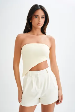 Lightweight Thermal Donata Slinky Strapless Top - Lemon Sherbet