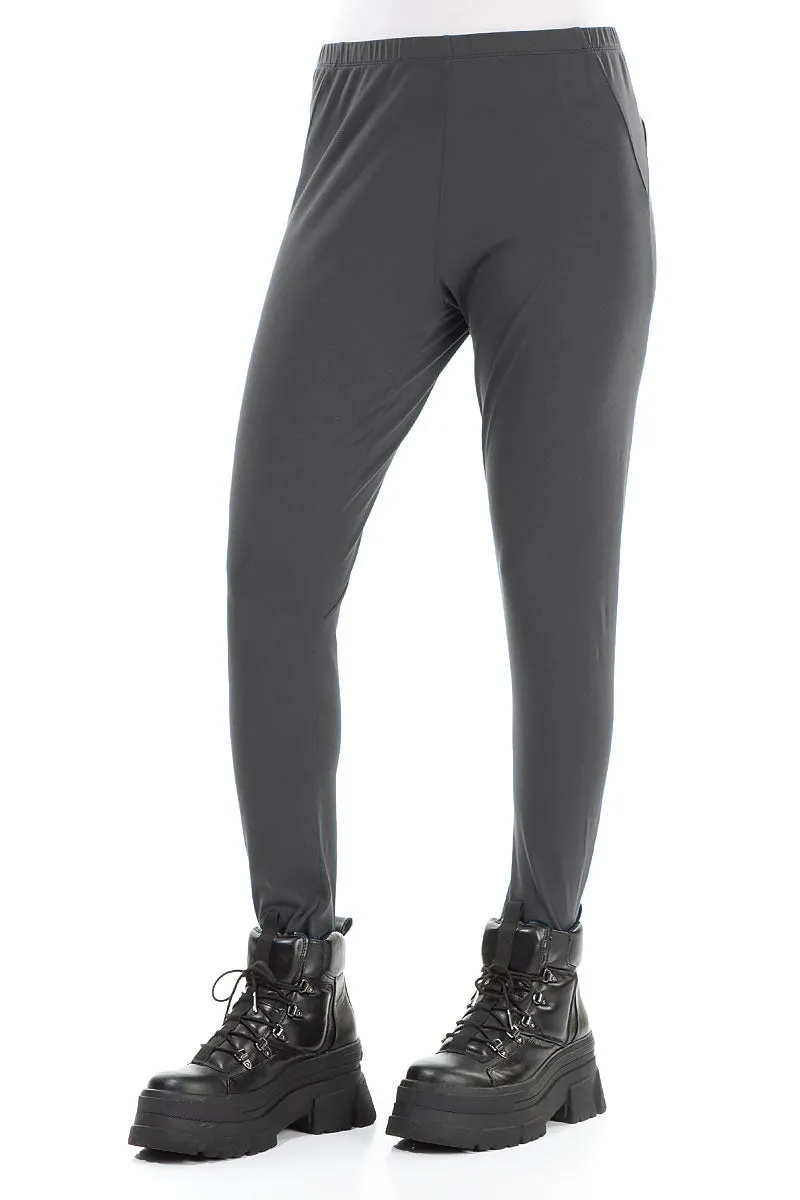 Graphite Cotton Leggings Adjustable Closure