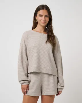 Coastal Rib Yacht Me Pullover FadeResistant Dye Tagless Neckline