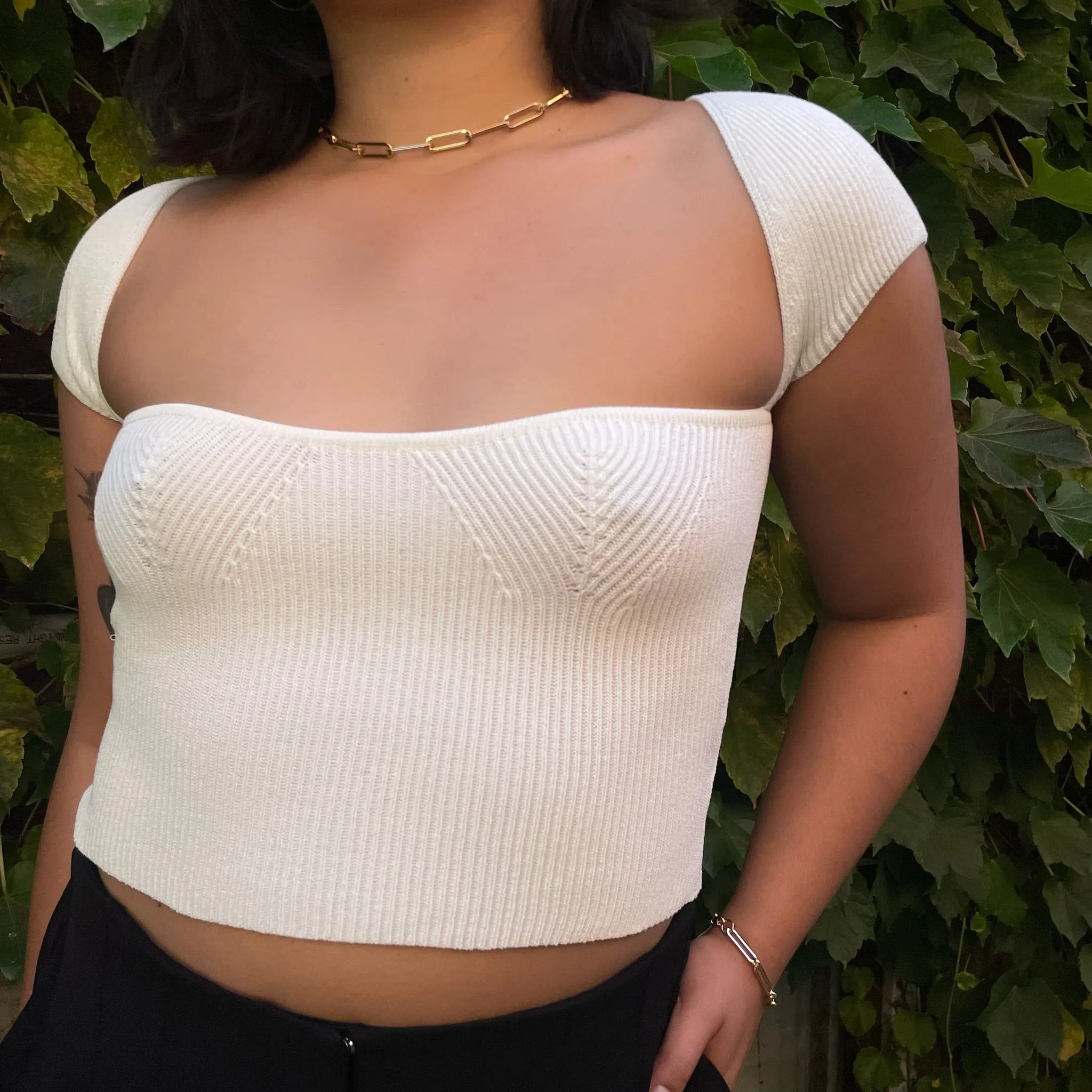 AUBURNE Knit Top elastic waistband Versatile Performance