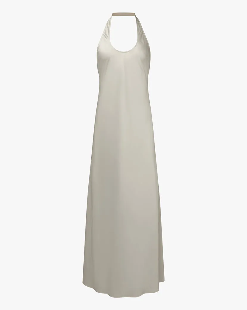 Halter Scoop Midi Dress Lounge Vibes Flattering Comfort Wear