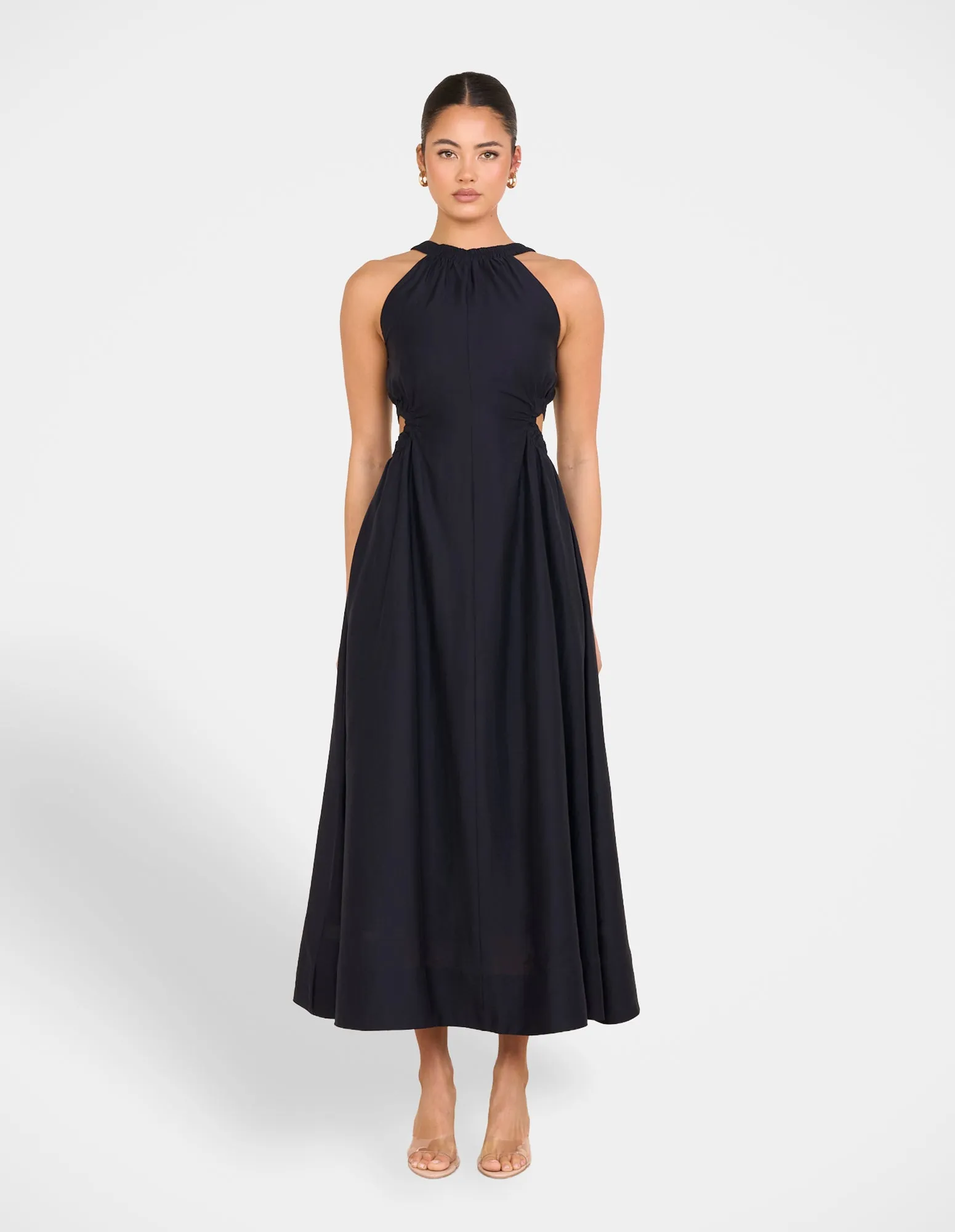 Alberta Cut Out Maxi Dress Shine Skin