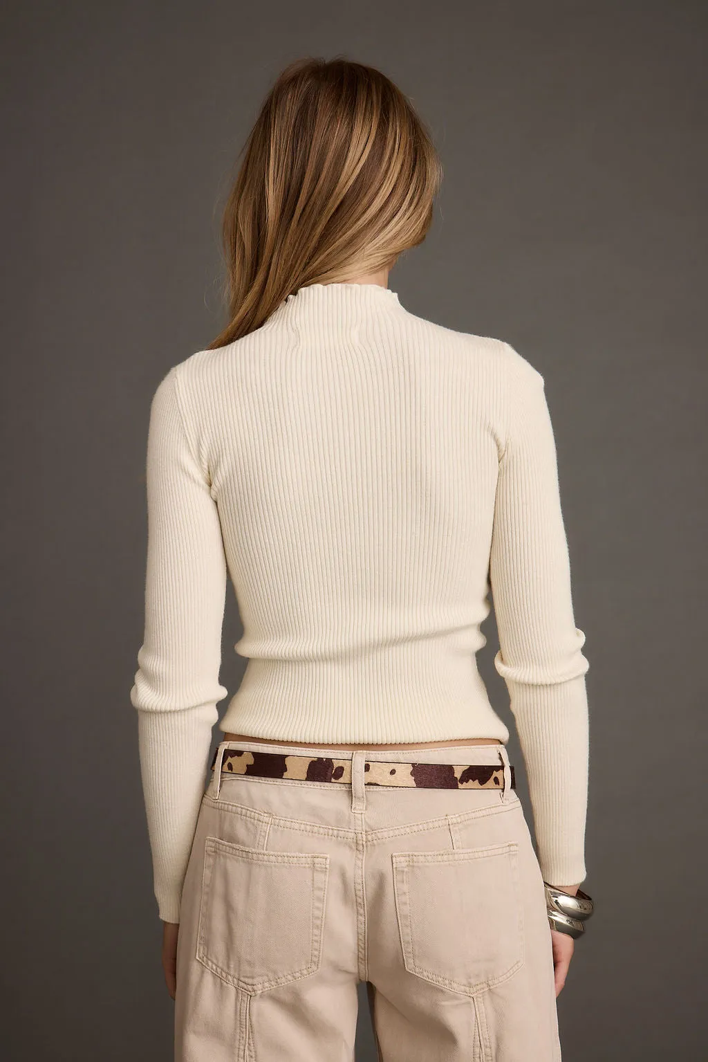 NonToxic Certification VNeck Style Robbie White Long Sleeve Turtleneck