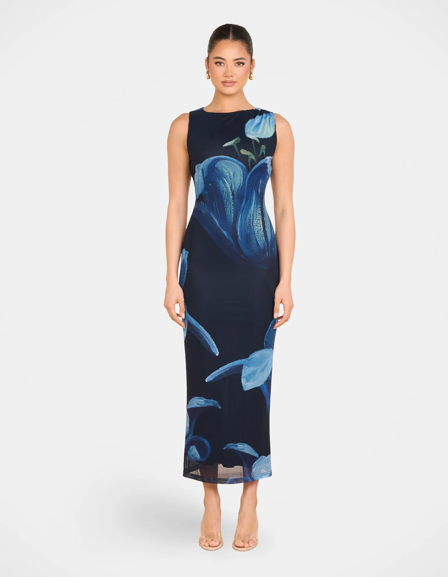 Social Charm Prea Mesh Maxi Dress