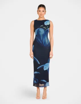 Social Charm Prea Mesh Maxi Dress