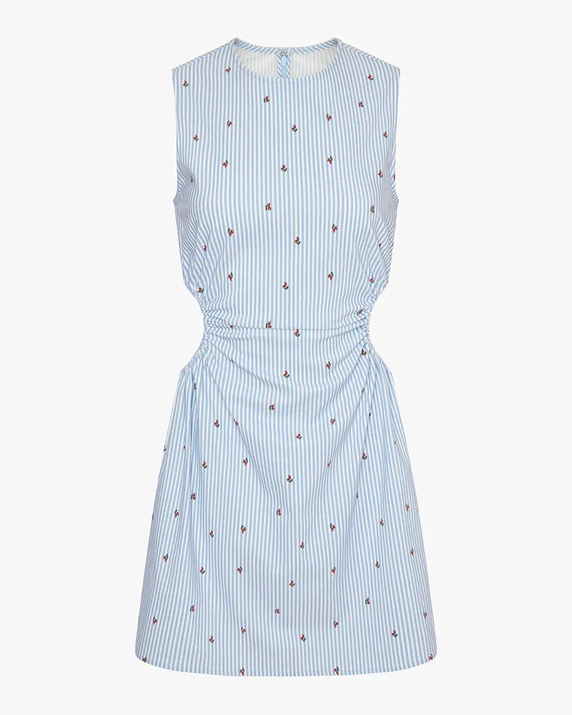Cafe Vibe Shiny surface Cut Out Mini Dress