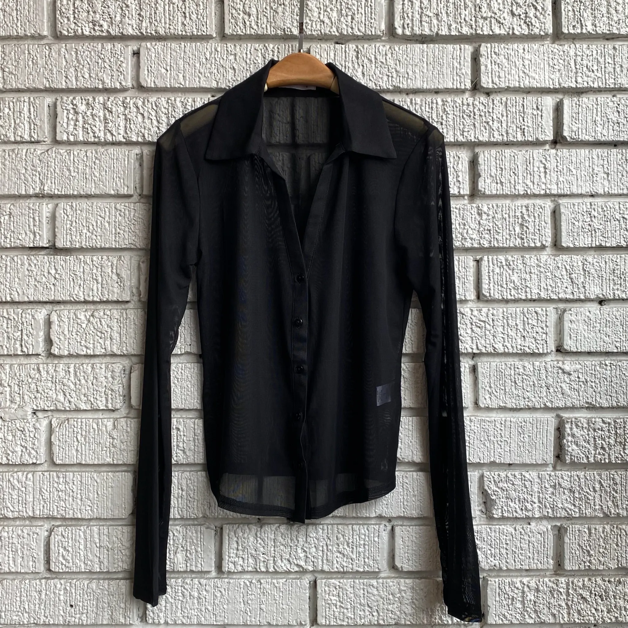 Structured Collar Soft Texture ROSALIA Sheer Shirt
