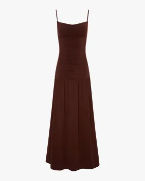 Inner Feel Ruched Front Scoop Maxi Dress