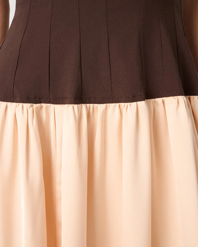Seamless-Look Ruffle Corset Maxi Dress