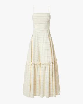 Ruffle Flare Midi Dress Calm Beauty