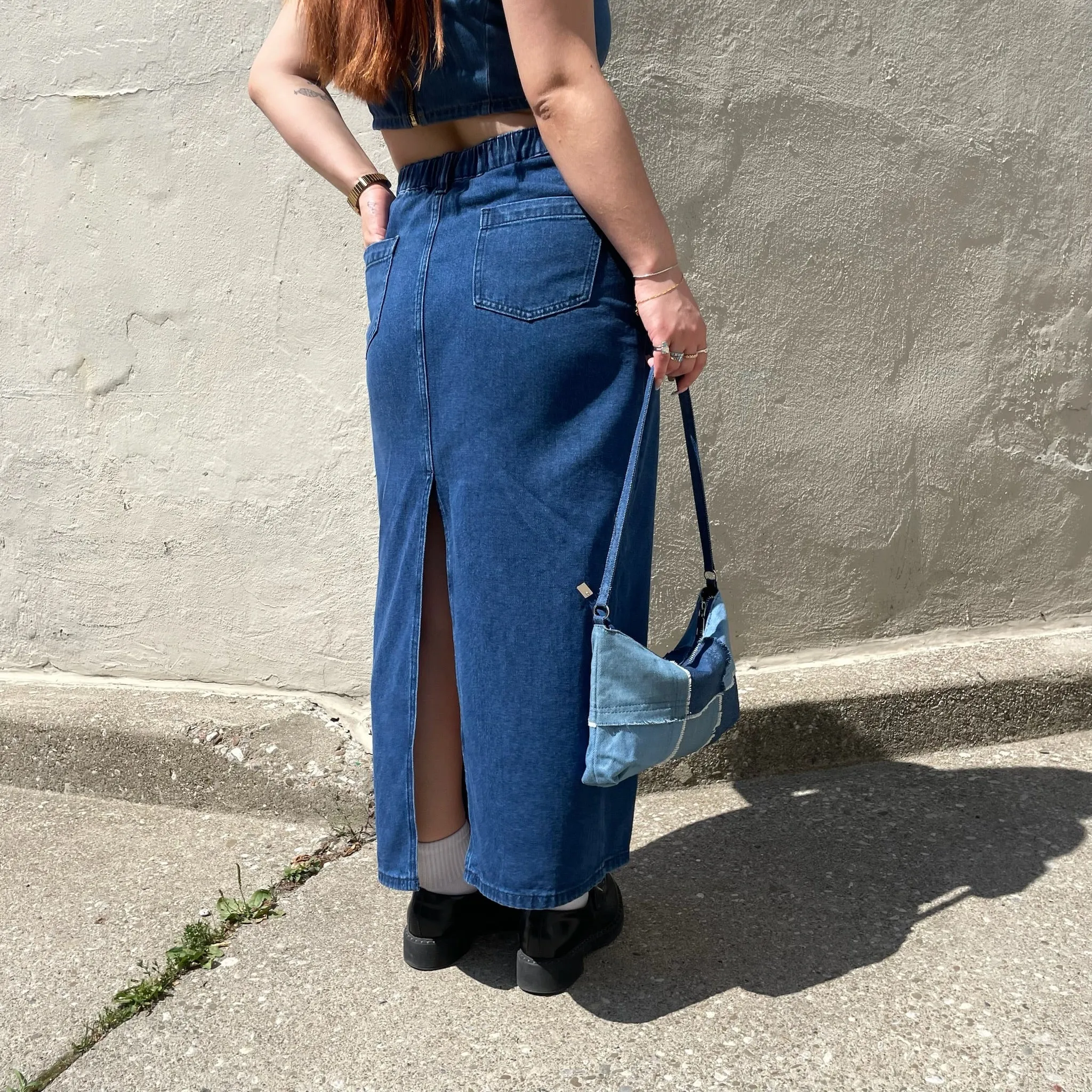 SABRIA Midi Skirt Tiered Layers Outfit Mood