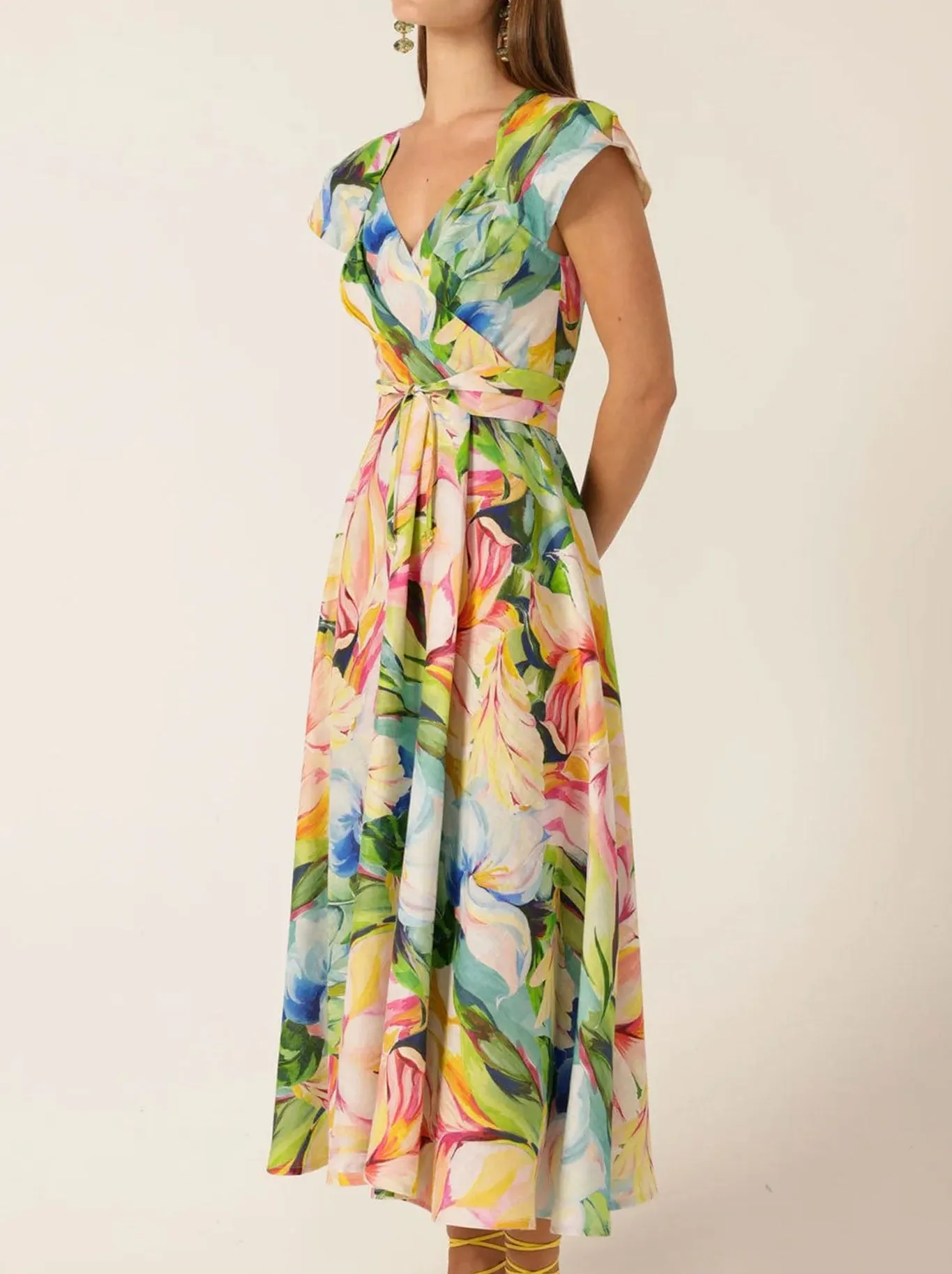 Subtle Flex SmoothEdgeFinish SACHA DRAKE DAHLIA MIDI DRESS