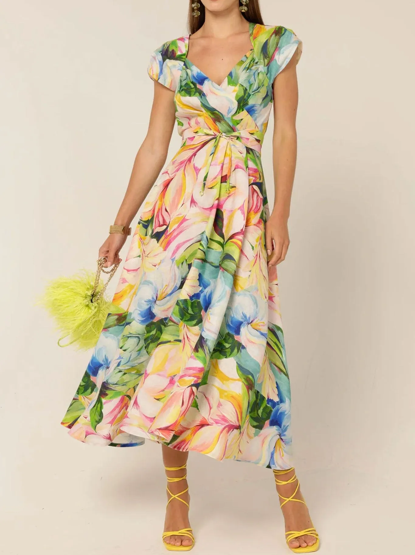 SACHA DRAKE DAHLIA MIDI DRESS Lightweight Piece Comfortable fit for outings
