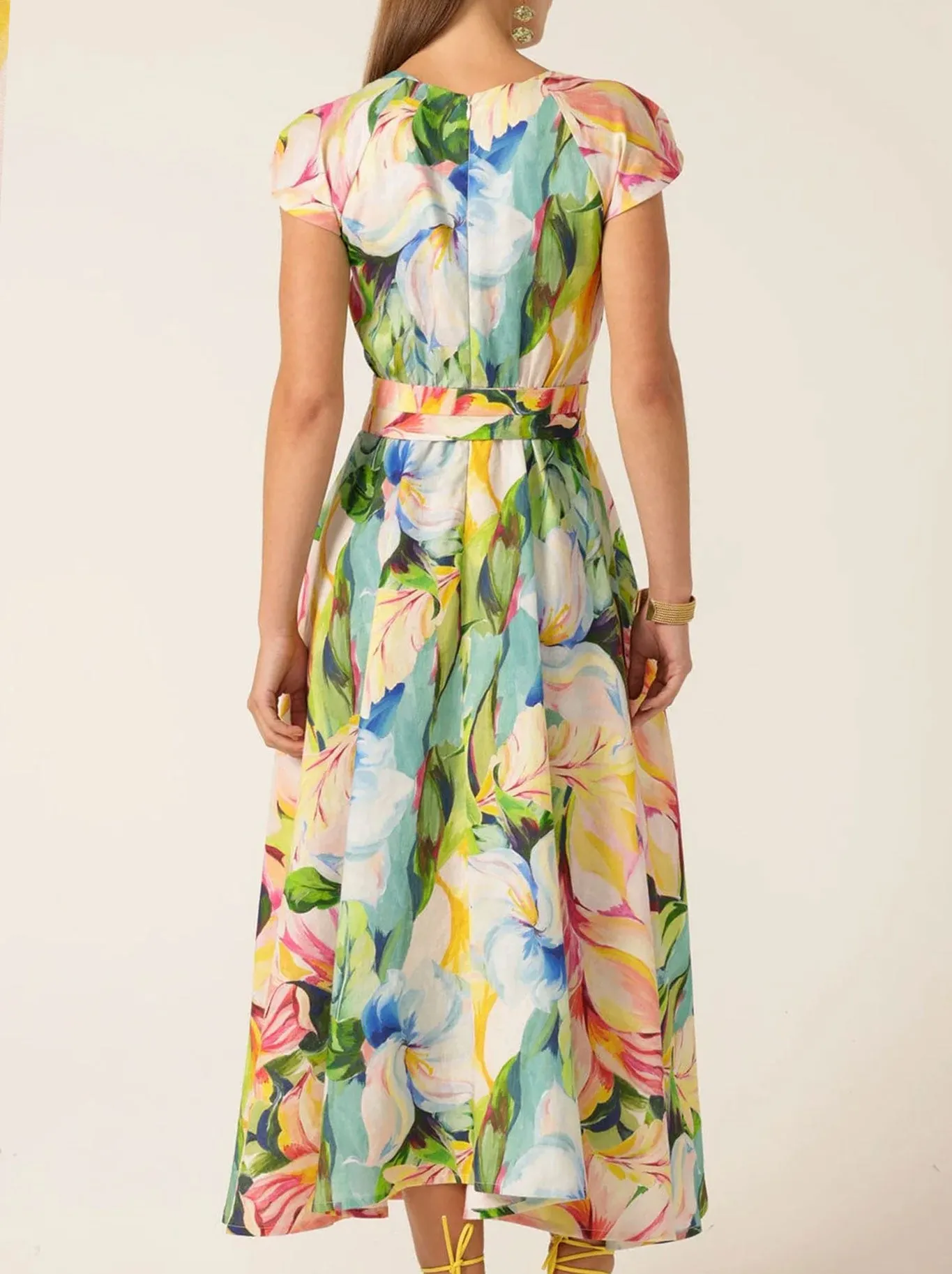 SACHA DRAKE DAHLIA MIDI DRESS Versatile Layer Wear NoiseFreeFabric