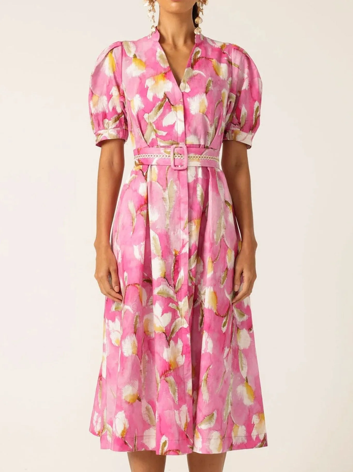 SACHA DRAKE POSY SHIRTMAKER DRESS Waist Seam