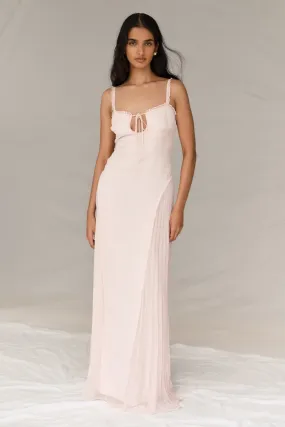 Perfect Fit Look Saira Chiffon Maxi Dress - Powder Pink