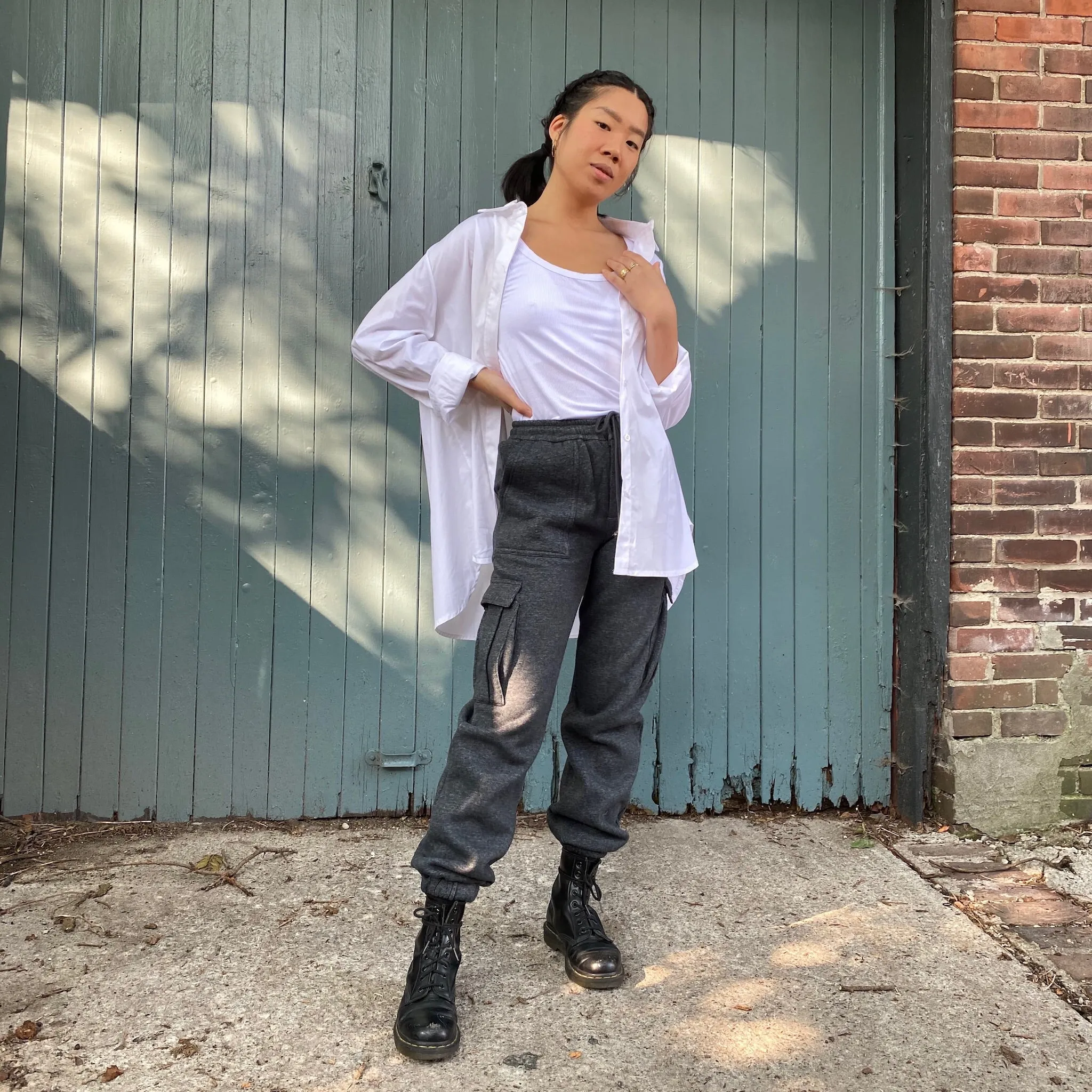 SAMMIE  Cargo Jogger Contoured Panel Design Stylish Waistband