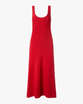 Scoop Neck Midi Dress Simplistic Mood Modern Silhouette