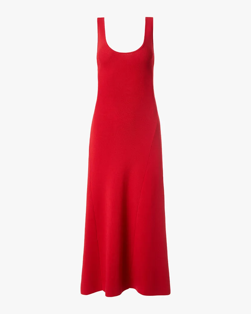Scoop Neck Midi Dress Simplistic Mood Modern Silhouette