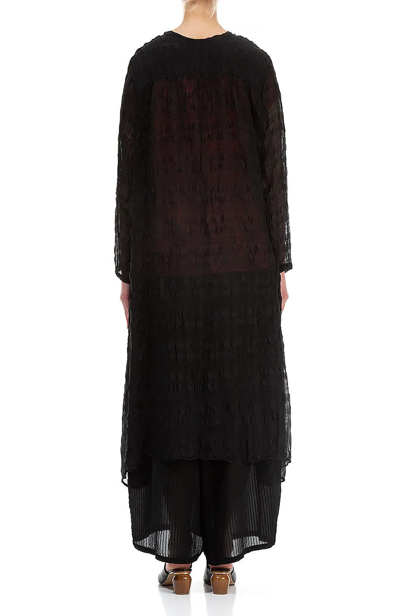 Neutral Tones YKK Fasteners Flowy Black Light Silk Jacket