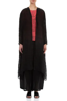 Survival Use Hypoallergenic Fibers Flowy Black Light Silk Jacket