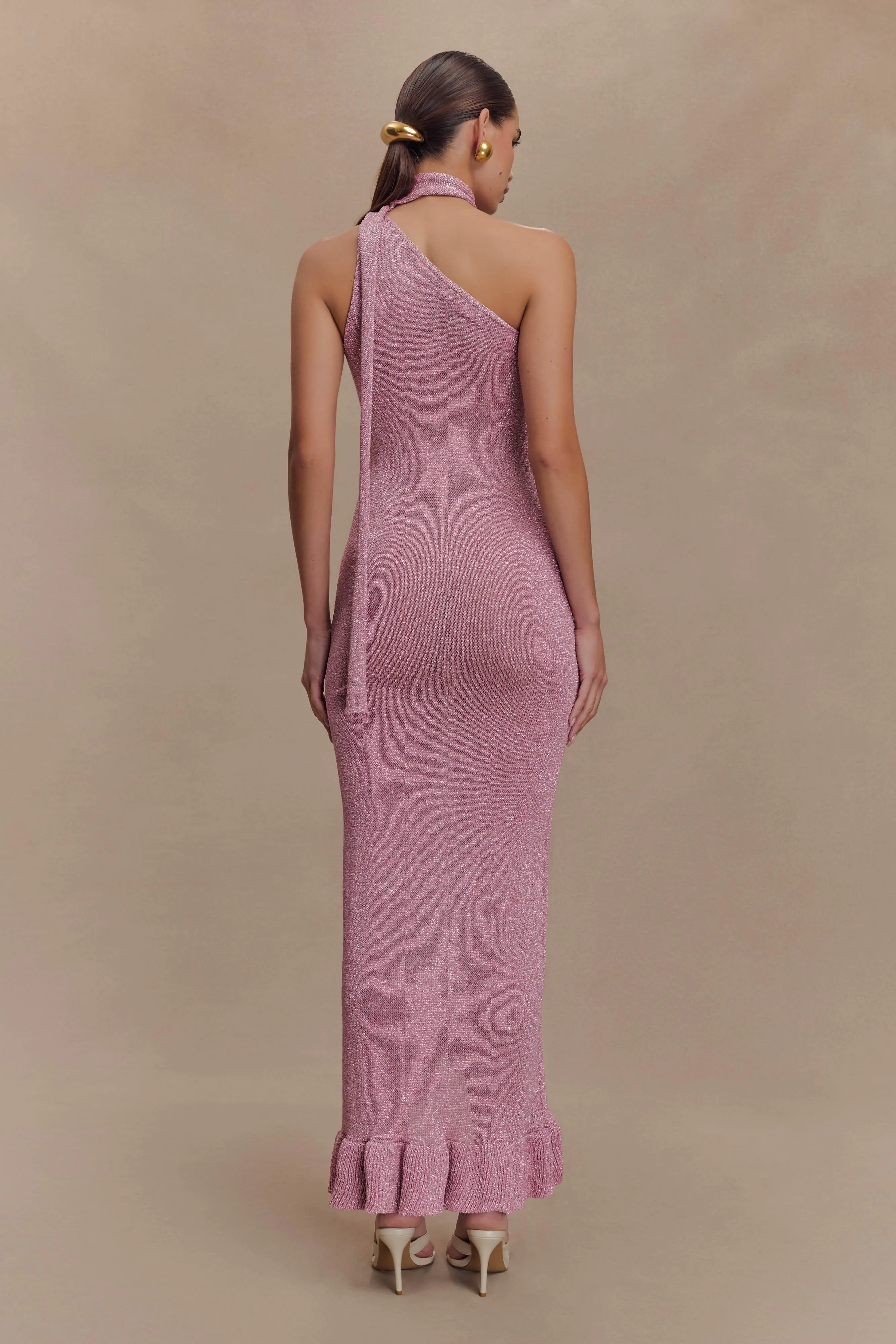 Relaxed-fit Celestino Floral Metallic Knit Maxi Dress - Pink