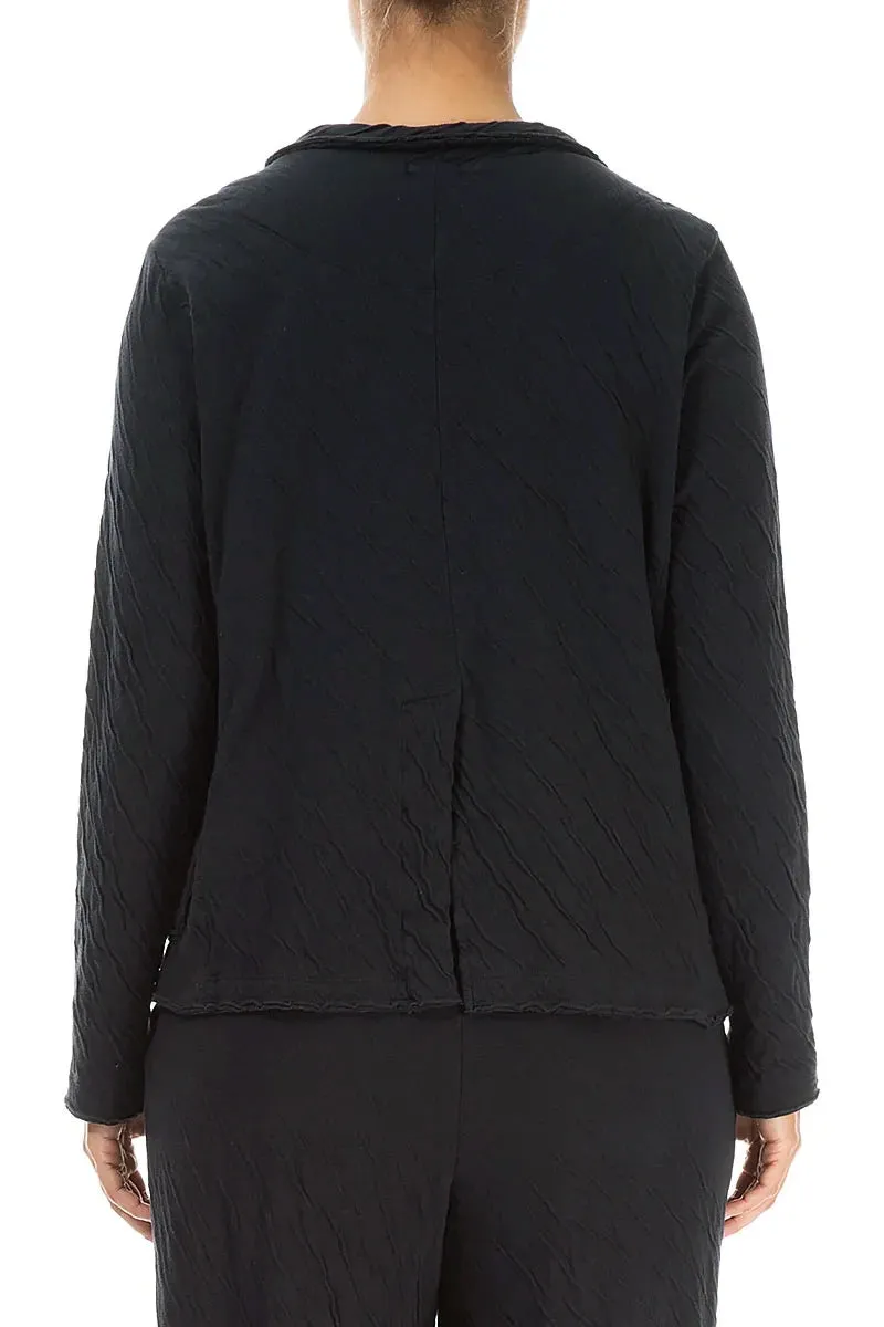 Collar Grey Wavy Cotton Jacket Breathable Membrane