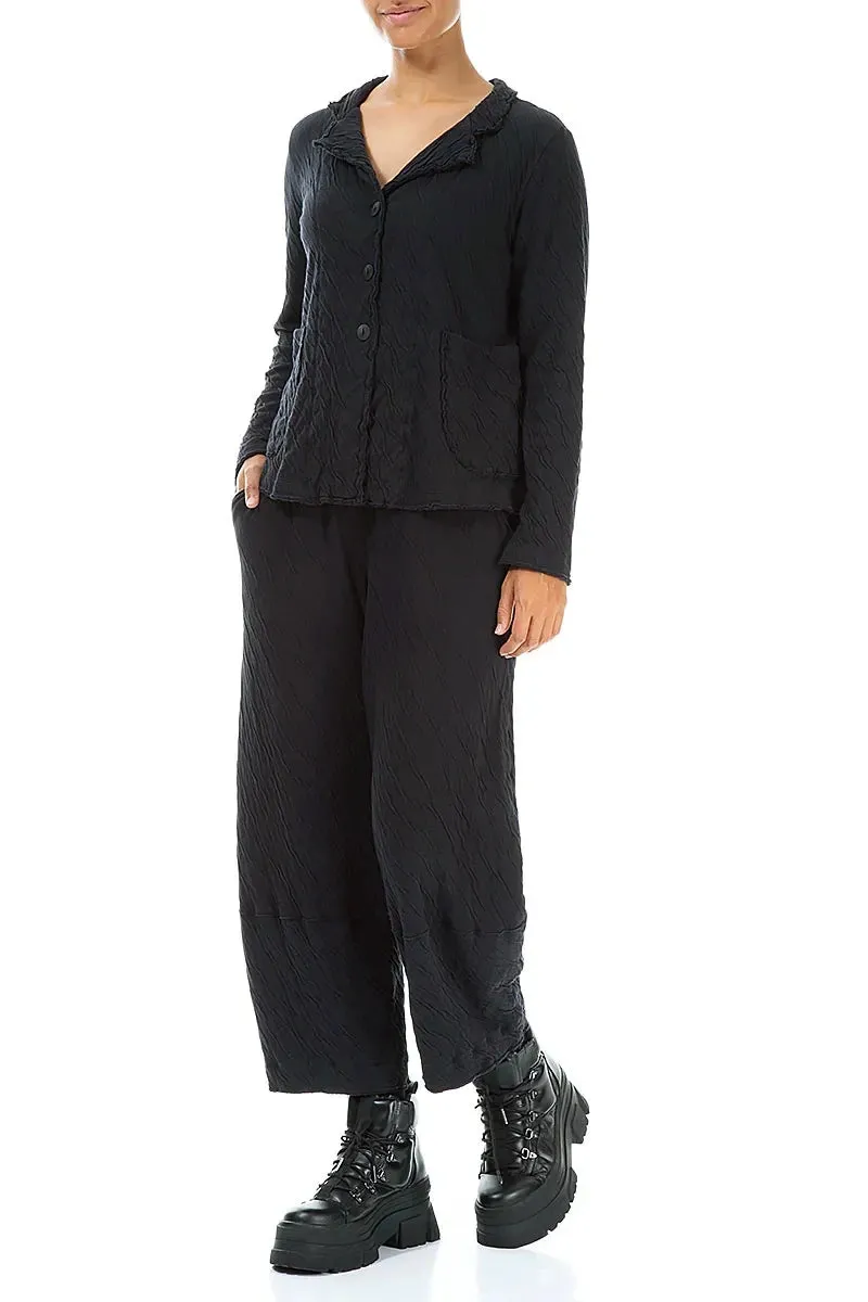 elastic waistband Ripstop Fabric Technology Collar Grey Wavy Cotton Jacket
