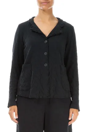Collar Grey Wavy Cotton Jacket AntiSnag Lining Material Effortless Look