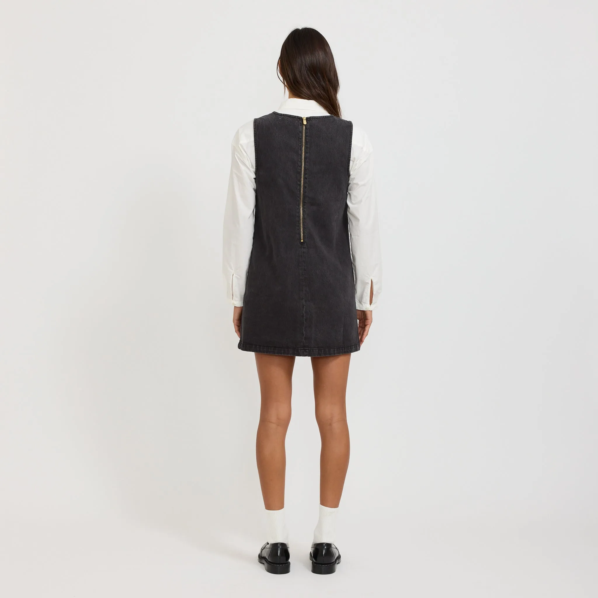 Shift Dress Stone Black Versatile Layers
