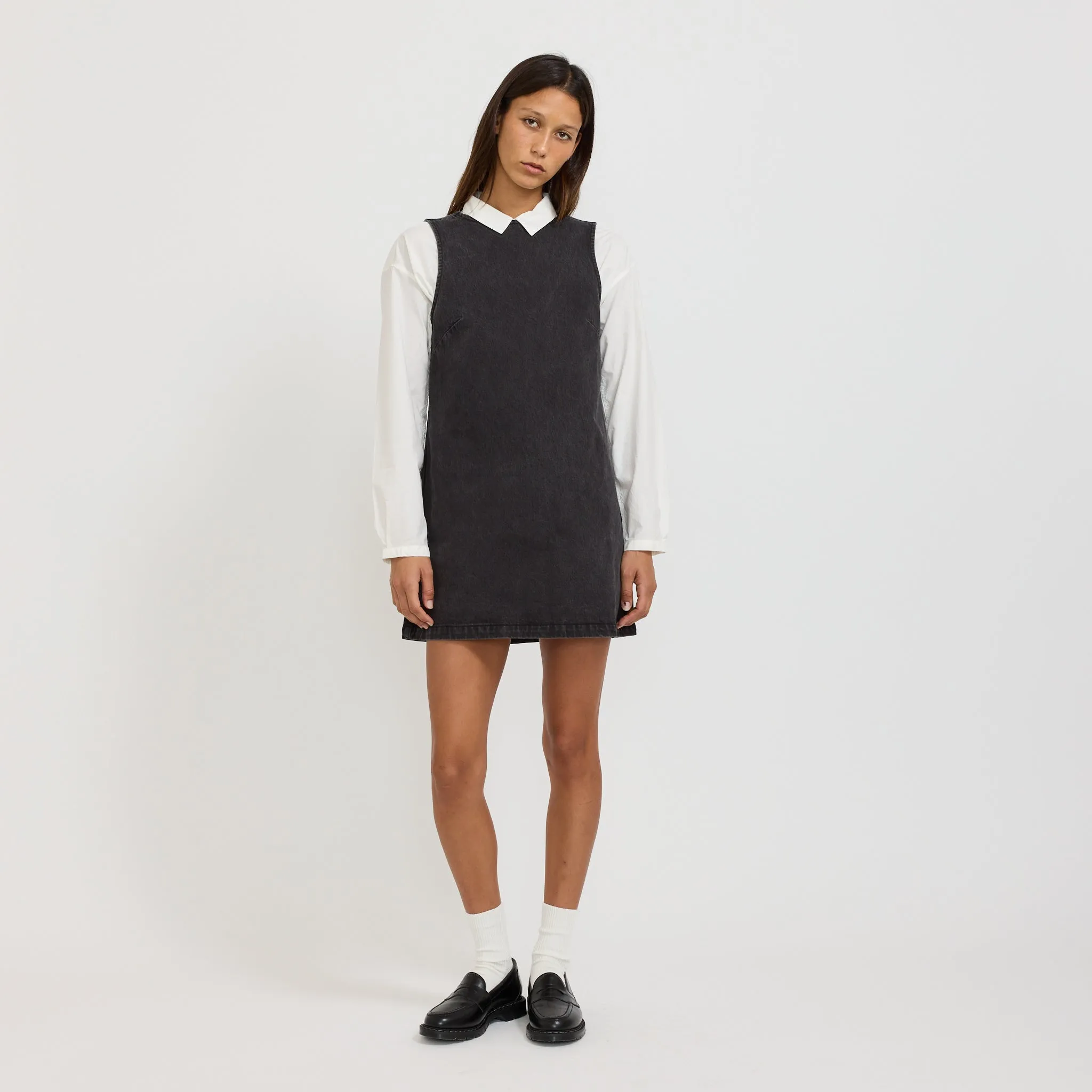 Shift Dress Stone Black Lightweight-Structure