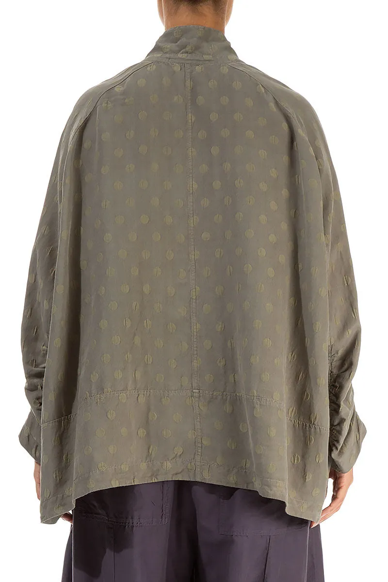 Ethical Manufacturing Silver Sage Dotty Silk Jacket